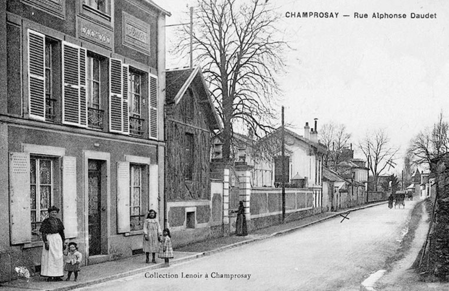 Champrosay, rue Alphonse-Daudet, carte postale ancienne