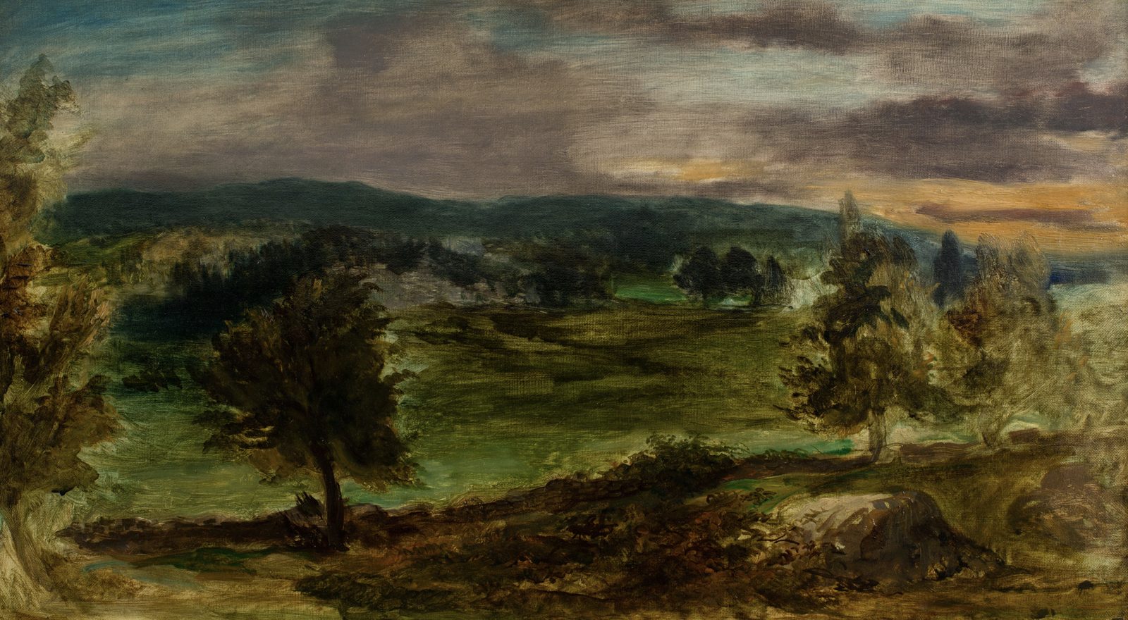 Paysage de Champrosay peint par Delacroix