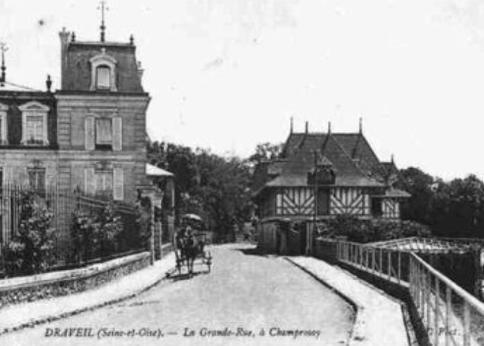 Champrosay, Grande Rue, carte postale ancienne