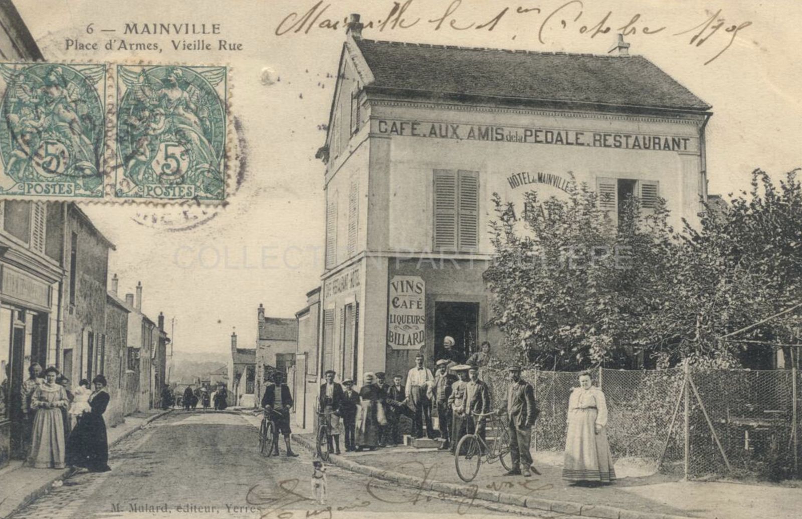 Mainville, Place d'Armes et Vieille Rue, carte postale ancienne