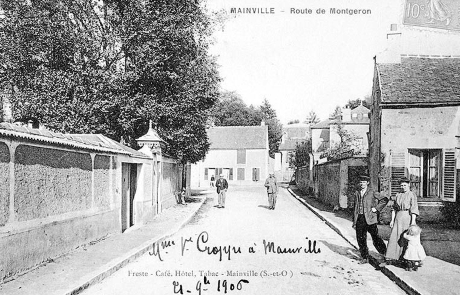 Mainville, route de Montgeron, carte postale ancienne