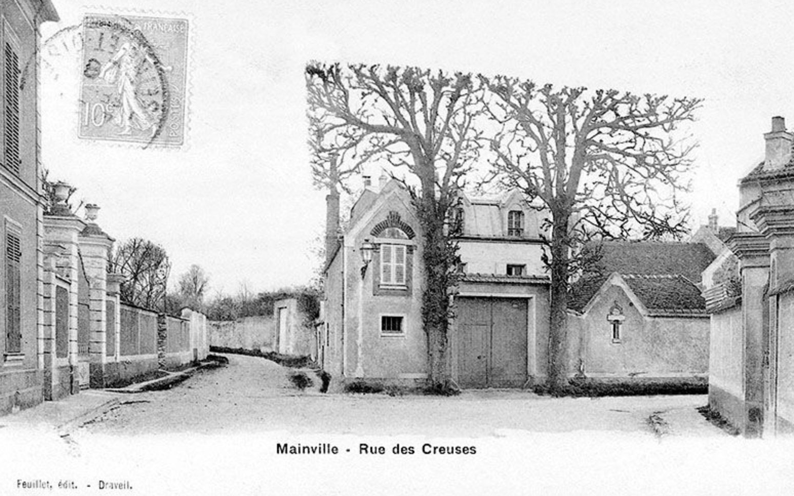 Rue des Creuses, Mainville, carte postale ancienne