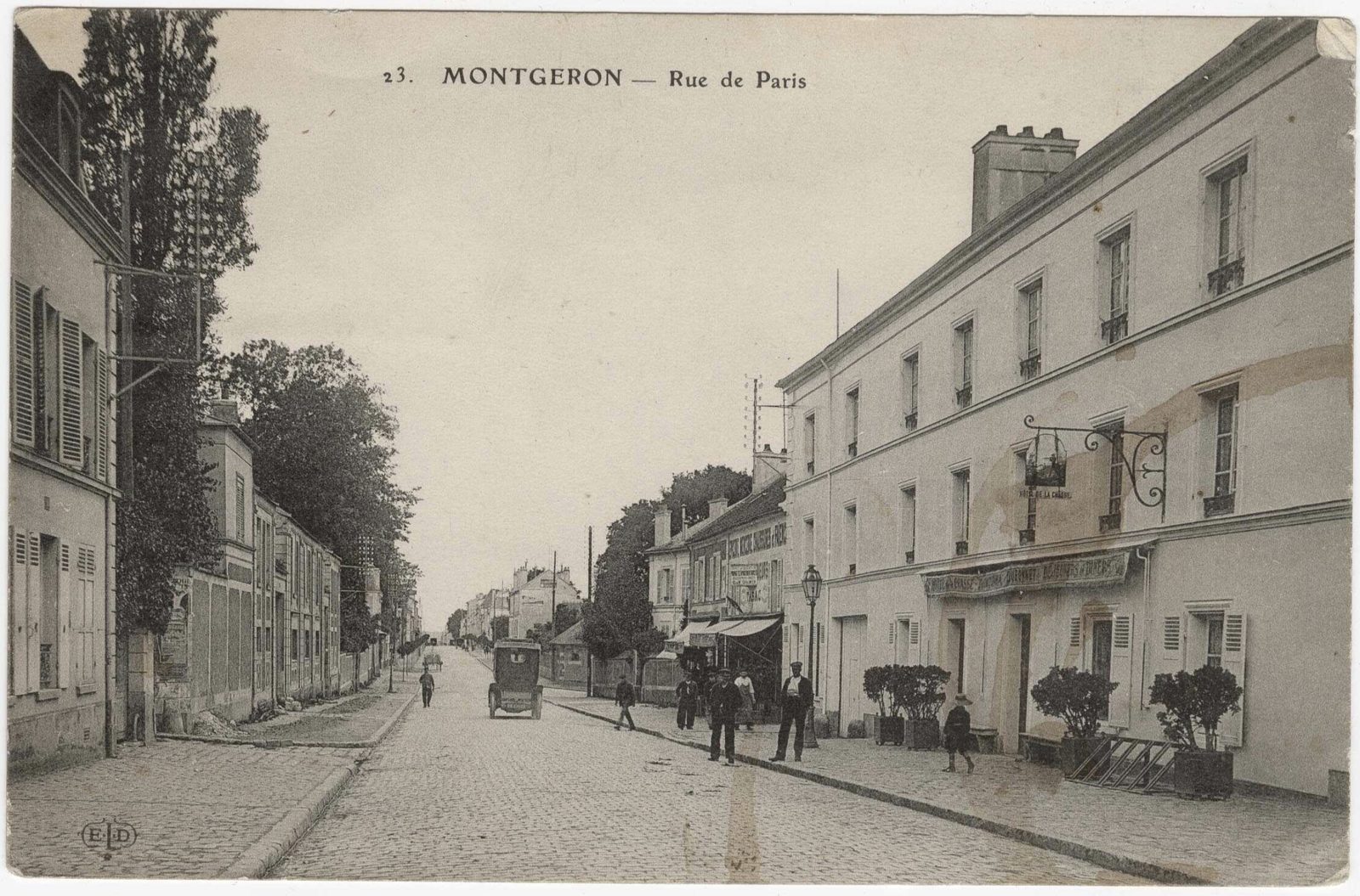 Rue de Paris, Montgeron, carte postale ancienne